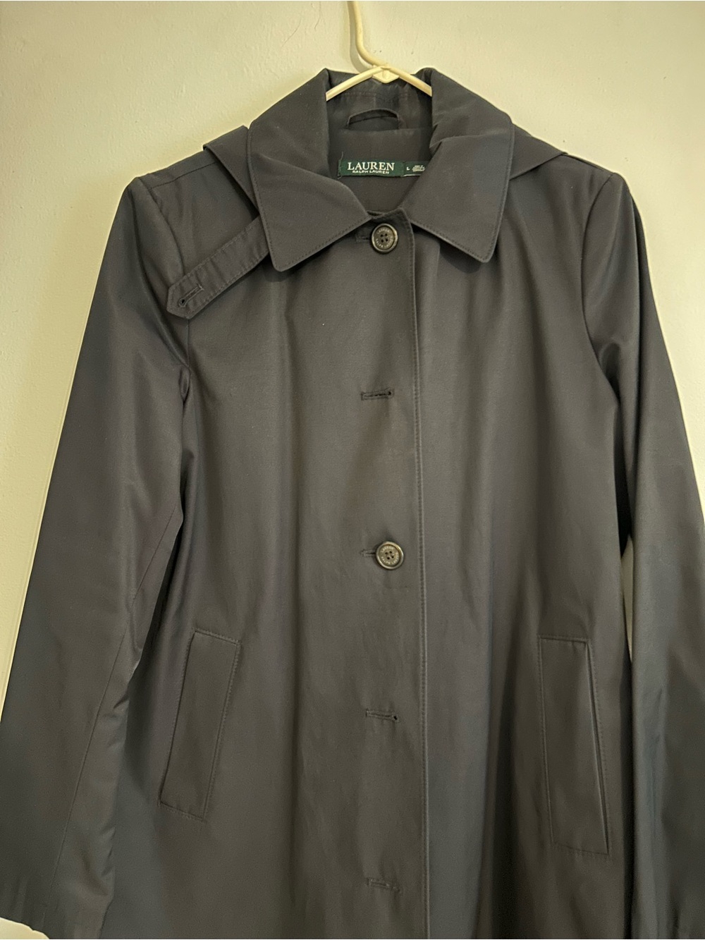 Lauren Ralph Lauren Women's Dark Black Trench Coat